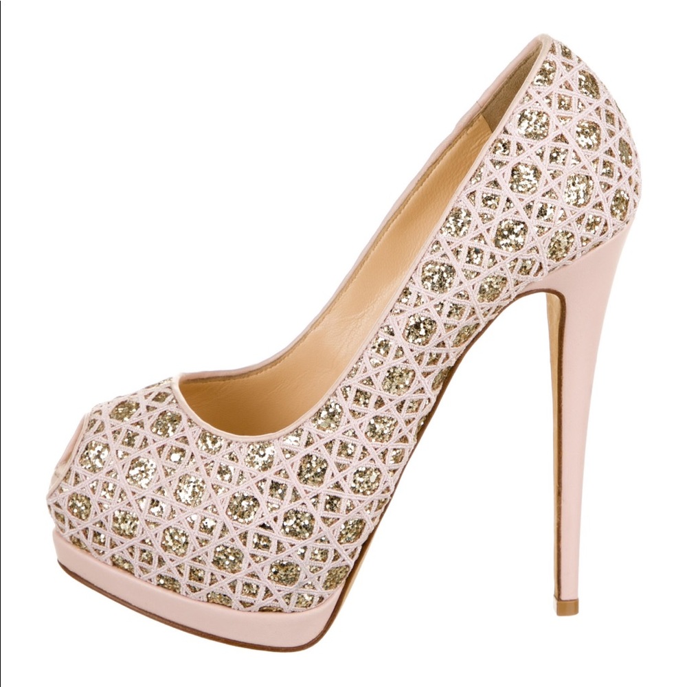 Giuseppe Zannoti Pink Sharon Peep Toe Heels